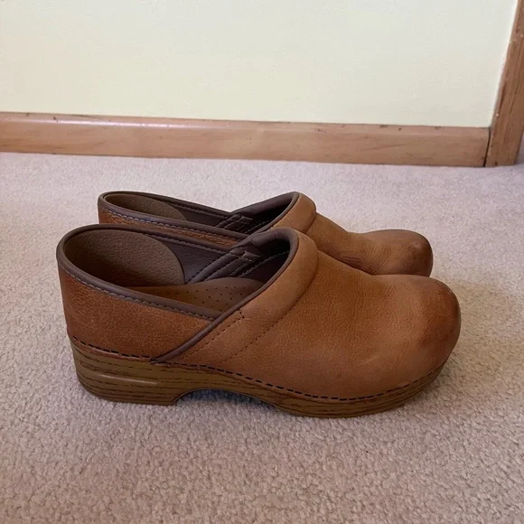 Dansko Tan Leather Mules - Picture 2 of 5
